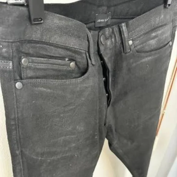 NWOT RAW WAXED & COATED BLACK JOHN ELLIOTT CAST 2 32W JEANS RARE COATING NWOT